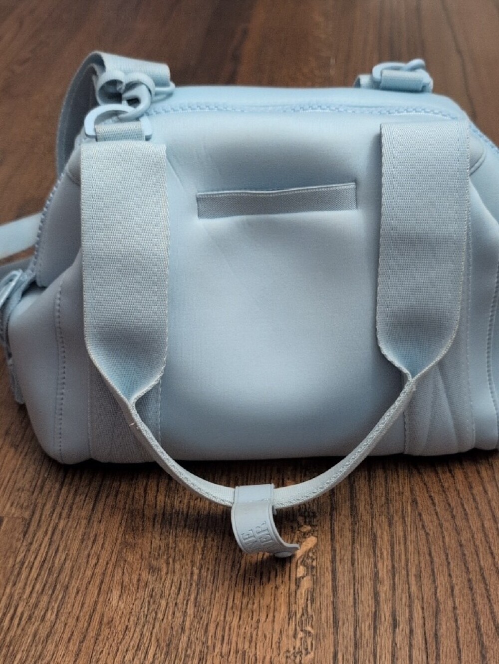 Small Dagne Dover Powder Blue Mini Duffel With Dust Cover - Picture 8 of 11